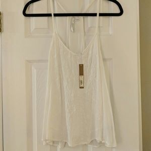 Lauren Conrad LC Ivory Racerback Top Size Small